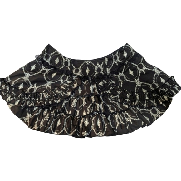 Lip Service black ruffle lace mini skirt plus size 2 tiered punk gothic - Picture 2 of 11